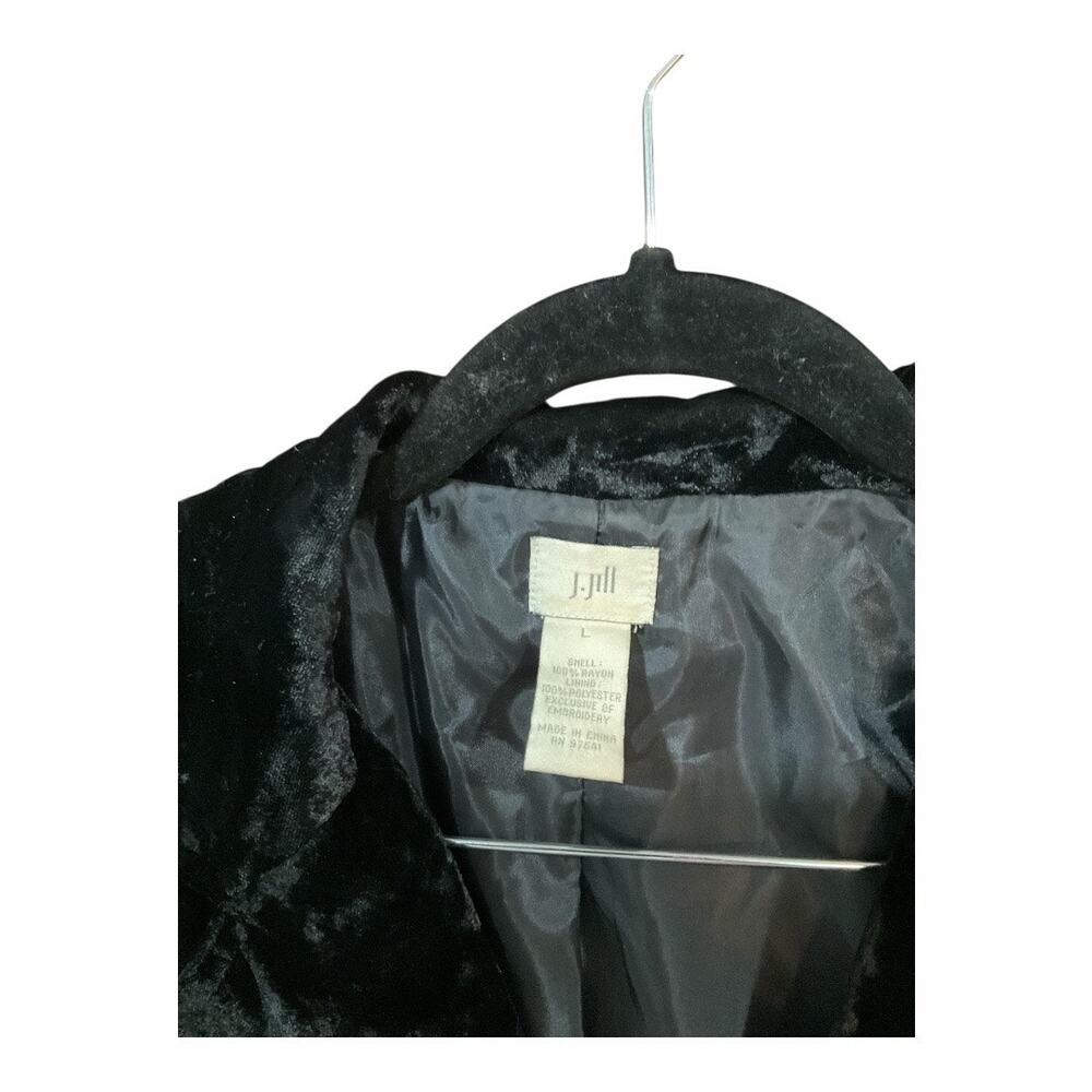 J. Jill Velvet Blazer Large Black - Picture 2 of 3